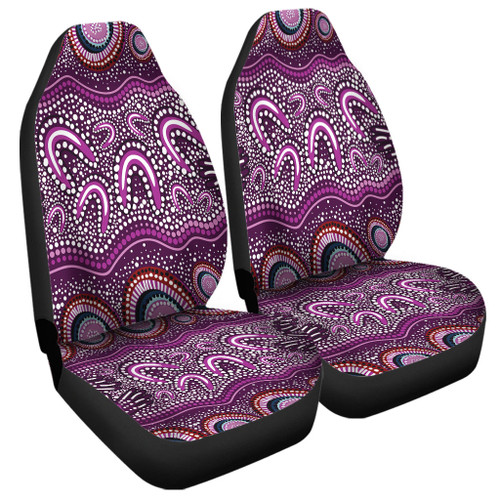 Australia Aboriginal Car Seat Cover - Purple Aboriginal Dot Art Style Painting Car Seat Cover Australia Aboriginal Car Seat Cover - Purple Aboriginal Dot Art Style Painting Car Seat Cover
