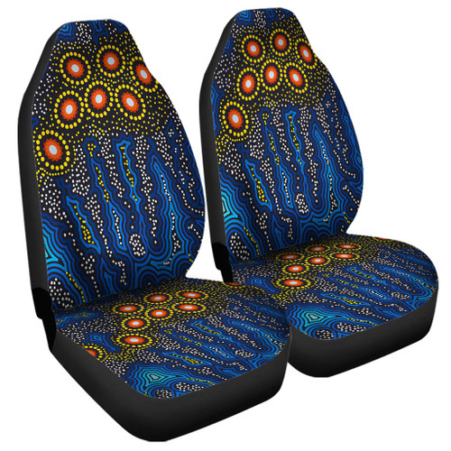 Australia Aboriginal Car Seat Cover - Aboriginal Dreaming Dot Art Car Seat Cover Australia Aboriginal Car Seat Cover - Aboriginal Dreaming Dot Art Car Seat Cover