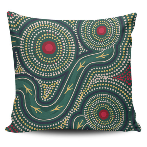 Australia Aboriginal Pillow Cases - Green Aboriginal Dot Art Style Vector Painting Pillow Cases Australia Aboriginal Pillow Cases - Green Aboriginal Dot Art Style Vector Painting Pillow Cases