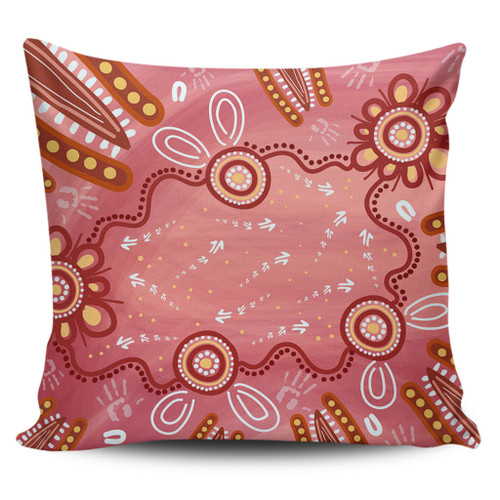 Australia Aboriginal Pillow Cases - Pink Aboriginal Dot Art Background Pillow Cases Australia Aboriginal Pillow Cases - Pink Aboriginal Dot Art Background Pillow Cases