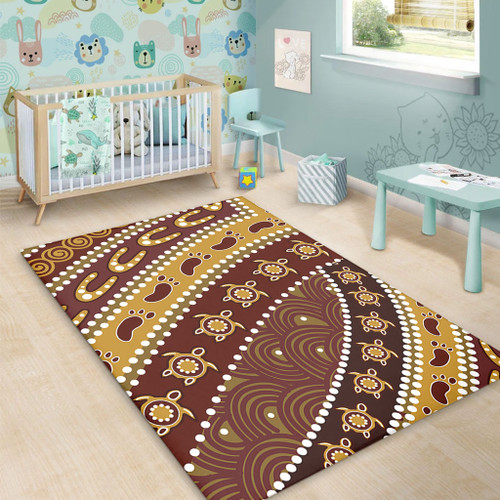 Australia Aboriginal Area Rug - Australian Aboriginal Style Of Pattern Background Area Rug Australia Aboriginal Area Rug - Australian Aboriginal Style Of Pattern Background Area Rug