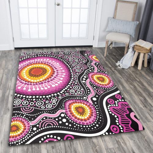Australia Aboriginal Area Rug - Beautiful Vector Painting Showcasing Aboriginal Dot Artwork Area Rug Australia Aboriginal Area Rug - Beautiful Vector Painting Showcasing Aboriginal Dot Artwork Area Rug