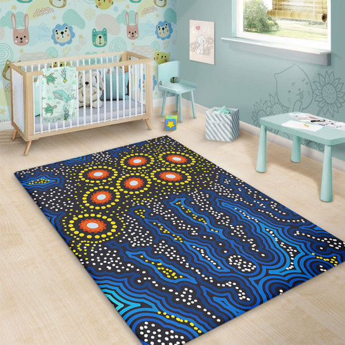 Australia Aboriginal Area Rug - Aboriginal Dreaming Dot Art Area Rug Australia Aboriginal Area Rug - Aboriginal Dreaming Dot Art Area Rug
