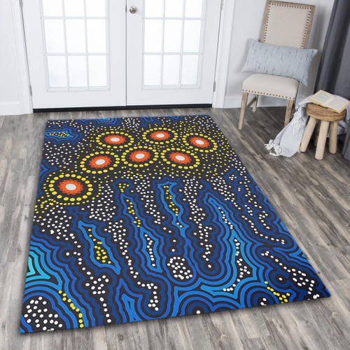 Australia Aboriginal Area Rug - Aboriginal Dreaming Dot Art Area Rug Australia Aboriginal Area Rug - Aboriginal Dreaming Dot Art Area Rug