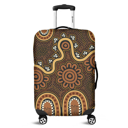 Australia Aboriginal Luggage Cover - Aboriginal Style Of Dot Art  Luggage Cover Australia Aboriginal Luggage Cover - Aboriginal Style Of Dot Art  Luggage Cover
