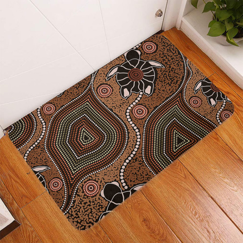Australia Aboriginal Doormat - Aboriginal Turtle Art Background Doormat Australia Aboriginal Doormat - Aboriginal Turtle Art Background Doormat