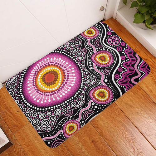 Australia Aboriginal Doormat - Beautiful Vector Painting Showcasing Aboriginal Dot Artwork Doormat Australia Aboriginal Doormat - Beautiful Vector Painting Showcasing Aboriginal Dot Artwork Doormat