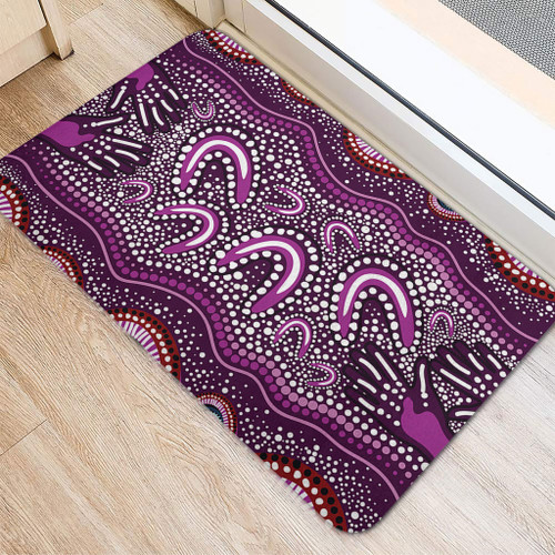 Australia Aboriginal Doormat - Purple Aboriginal Dot Art Style Painting Doormat Australia Aboriginal Doormat - Purple Aboriginal Dot Art Style Painting Doormat