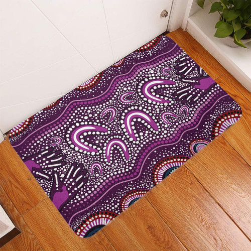 Australia Aboriginal Doormat - Purple Aboriginal Dot Art Style Painting Doormat Australia Aboriginal Doormat - Purple Aboriginal Dot Art Style Painting Doormat