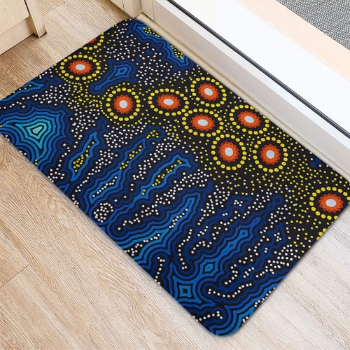 Australia Aboriginal Doormat - Aboriginal Dreaming Dot Art Doormat Australia Aboriginal Doormat - Aboriginal Dreaming Dot Art Doormat