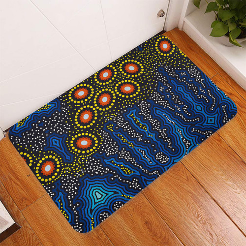 Australia Aboriginal Doormat - Aboriginal Dreaming Dot Art Doormat Australia Aboriginal Doormat - Aboriginal Dreaming Dot Art Doormat