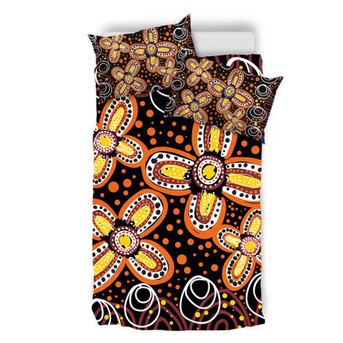 Australia Aboriginal Bedding Set - Flowers Inspired By The Aboriginal Art Bedding Set Australia Aboriginal Bedding Set - Flowers Inspired By The Aboriginal Art Bedding Set