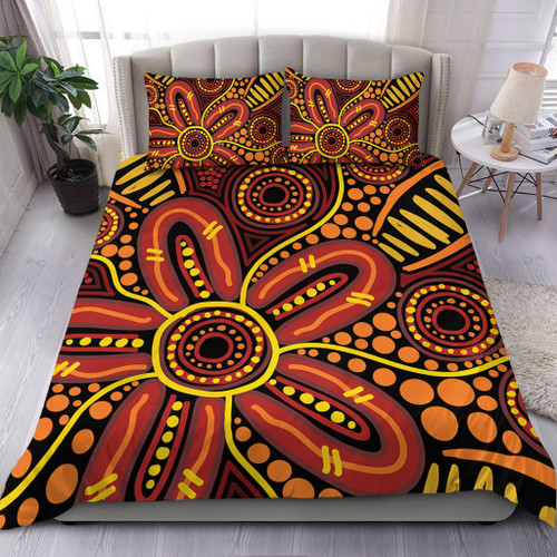 Australia Aboriginal Bedding Set - Dot Art That Reflects Aboriginal Traditions Inspired Bedding Set