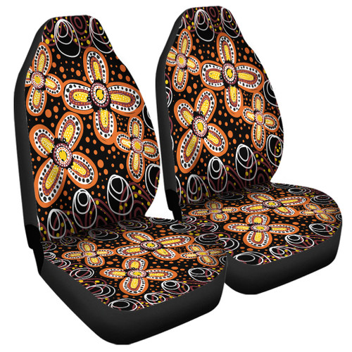 Australia Aboriginal Car Seat Cover - Flowers Inspired By The Aboriginal Art Car Seat Cover Australia Aboriginal Car Seat Cover - Flowers Inspired By The Aboriginal Art Car Seat Cover