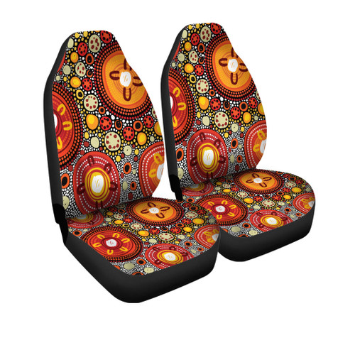 Australia Aboriginal Car Seat Cover - Colorful Dot Art Inspired By Aboriginal Culture Car Seat Cover Australia Aboriginal Car Seat Cover - Colorful Dot Art Inspired By Aboriginal Culture Car Seat Cover