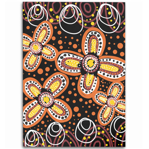 Australia Aboriginal Area Rug - Flowers Inspired By The Aboriginal Art Area Rug Australia Aboriginal Area Rug - Flowers Inspired By The Aboriginal Art Area Rug