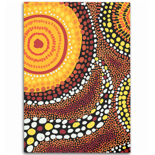 Australia Aboriginal Area Rug - Brown Aboriginal Style Dot Art Area Rug Australia Aboriginal Area Rug - Brown Aboriginal Style Dot Art Area Rug