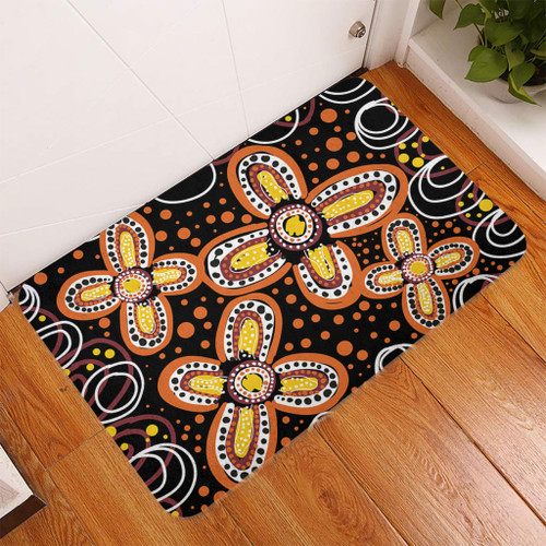 Australia Aboriginal Doormat - Flowers Inspired By The Aboriginal Art Doormat Australia Aboriginal Doormat - Flowers Inspired By The Aboriginal Art Doormat