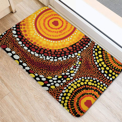 Australia Aboriginal Doormat - Brown Aboriginal Style Dot Art Doormat Australia Aboriginal Doormat - Brown Aboriginal Style Dot Art Doormat