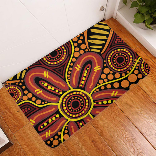 Australia Aboriginal Doormat - Dot Art That Reflects Aboriginal Traditions Inspired Doormat Australia Aboriginal Doormat - Dot Art That Reflects Aboriginal Traditions Inspired Doormat