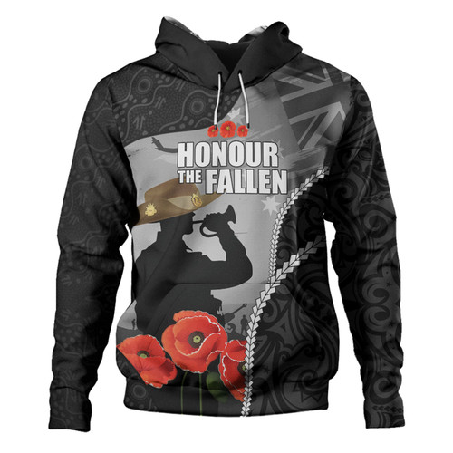 Australia Anzac Day Custom Hoodie - Australia And New Zealand Warriors Honour The Fallen Lest We Forget Hoodie