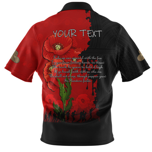 Australia Anzac Day Custom Polo Shirt - Australian And New Zealand Warriorsers In Flanders Fields Poppy Flowers Polo Shirt Australia Anzac Day Custom Polo Shirt - Australian And New Zealand Warriorsers In Flanders Fields Poppy Flowers Polo Shirt