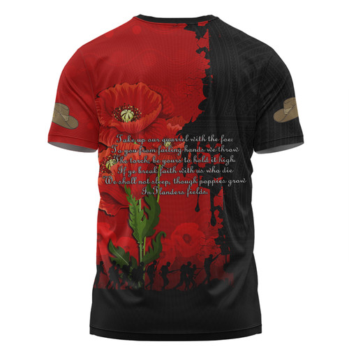 Australia Anzac Day Custom T-shirt - Australian And New Zealand Warriorsers In Flanders Fields Poppy Flowers T-shirt Australia Anzac Day Custom T-shirt - Australian And New Zealand Warriorsers In Flanders Fields Poppy Flowers T-shirt