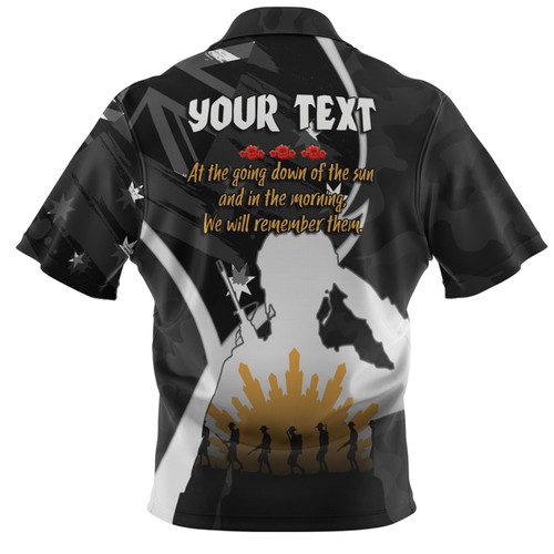 Australia Anzac Day Custom Hawaiian Shirt - Lest We Forget With Black Camouflage Pattern Hawaiian Shirt Australia Anzac Day Custom Hawaiian Shirt - Lest We Forget With Black Camouflage Pattern Hawaiian Shirt