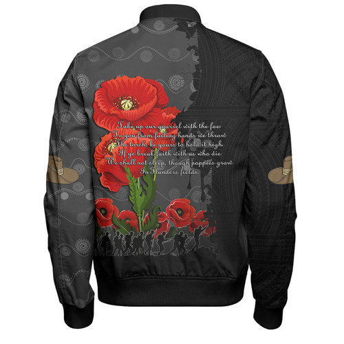 Australia Anzac Day Custom Bomber Jacket - Australian And New Zealand Warriorsers In Flanders Fields Poppy Flowers V2 Bomber Jacket Australia Anzac Day Custom Bomber Jacket - Australian And New Zealand Warriorsers In Flanders Fields Poppy Flowers V2 Bomber Jacket