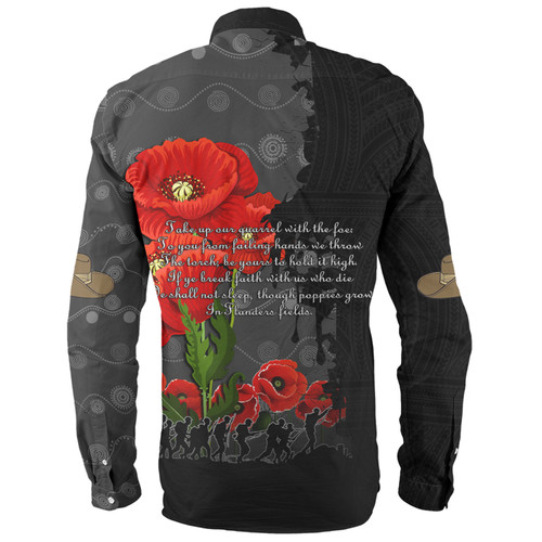 Australia Anzac Day Custom Long Sleeve Shirt - Australian And New Zealand Warriorsers In Flanders Fields Poppy Flowers V2 Long Sleeve Shirt Australia Anzac Day Custom Long Sleeve Shirt - Australian And New Zealand Warriorsers In Flanders Fields Poppy Flowers V2 Long Sleeve Shirt