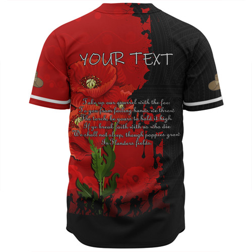 Australia Anzac Day Custom Baseball Shirt - Australian And New Zealand Warriorsers In Flanders Fields Poppy Flowers Baseball Shirt Australia Anzac Day Custom Baseball Shirt - Australian And New Zealand Warriorsers In Flanders Fields Poppy Flowers Baseball Shirt