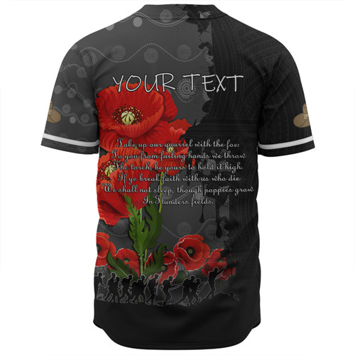 Australia Anzac Day Custom Baseball Shirt - Australian And New Zealand Warriorsers In Flanders Fields Poppy Flowers V2 Baseball Shirt Australia Anzac Day Custom Baseball Shirt - Australian And New Zealand Warriorsers In Flanders Fields Poppy Flowers V2 Baseball Shirt