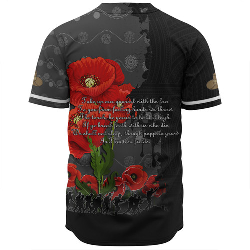Australia Anzac Day Custom Baseball Shirt - Australian And New Zealand Warriorsers In Flanders Fields Poppy Flowers V2 Baseball Shirt Australia Anzac Day Custom Baseball Shirt - Australian And New Zealand Warriorsers In Flanders Fields Poppy Flowers V2 Baseball Shirt
