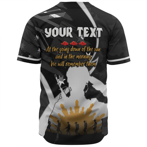 Australia Anzac Day Custom Baseball Shirt - Lest We Forget With Black Camouflage Pattern Baseball Shirt Australia Anzac Day Custom Baseball Shirt - Lest We Forget With Black Camouflage Pattern Baseball Shirt