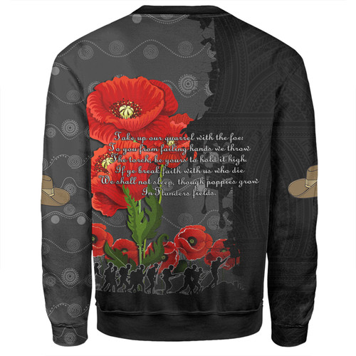 Australia Anzac Day Custom Sweatshirt - Australian And New Zealand Warriorsers In Flanders Fields Poppy Flowers V2 Sweatshirt Australia Anzac Day Custom Sweatshirt - Australian And New Zealand Warriorsers In Flanders Fields Poppy Flowers V2 Sweatshirt