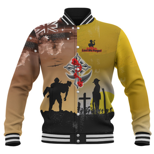 Australia Anzac Day Baseball Jacket - Special Remembrance Day Lest We Forget Baseball Jacket