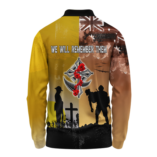 Australia Anzac Day Long Sleeve Polo Shirt - Special Remembrance Day Lest We Forget Long Sleeve Polo Shirt Australia Anzac Day Long Sleeve Polo Shirt - Special Remembrance Day Lest We Forget Long Sleeve Polo Shirt
