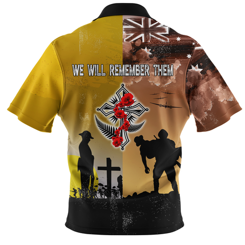 Australia Anzac Day Zip Polo Shirt - Special Remembrance Day Lest We Forget Zip Polo Shirt Australia Anzac Day Zip Polo Shirt - Special Remembrance Day Lest We Forget Zip Polo Shirt