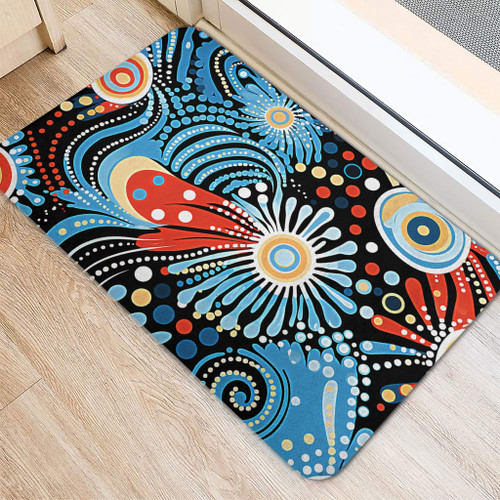 Australia Aboriginal Doormat - Traditional Australian Aboriginal Native Design (Black) Ver 3 Doormat Australia Aboriginal Doormat - Traditional Australian Aboriginal Native Design (Black) Ver 3 Doormat