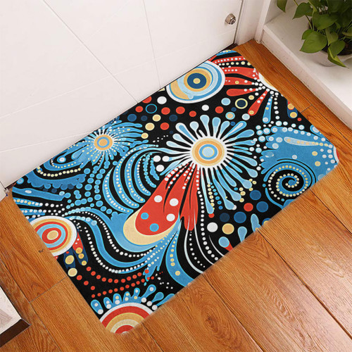 Australia Aboriginal Doormat - Traditional Australian Aboriginal Native Design (Black) Ver 3 Doormat Australia Aboriginal Doormat - Traditional Australian Aboriginal Native Design (Black) Ver 3 Doormat