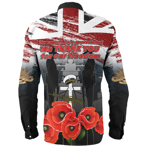 Australia Navy Force Anzac Day Custom Long Sleeve Shirt - We Thank You For Our Freedom Long Sleeve Shirt Australia Navy Force Anzac Day Custom Long Sleeve Shirt - We Thank You For Our Freedom Long Sleeve Shirt