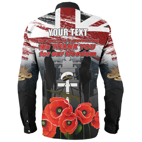Australia Navy Force Anzac Day Custom Long Sleeve Shirt - We Thank You For Our Freedom Long Sleeve Shirt Australia Navy Force Anzac Day Custom Long Sleeve Shirt - We Thank You For Our Freedom Long Sleeve Shirt