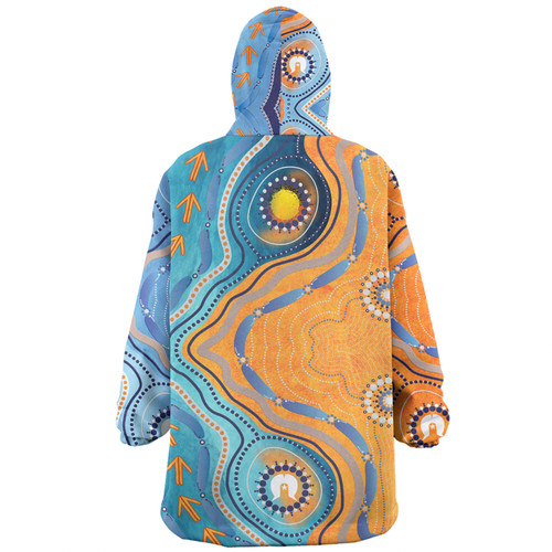 Australia Aboriginal Snug Hoodie - Indigenous Beach Dot Painting Art Snug Hoodie Australia Aboriginal Snug Hoodie - Indigenous Beach Dot Painting Art Snug Hoodie