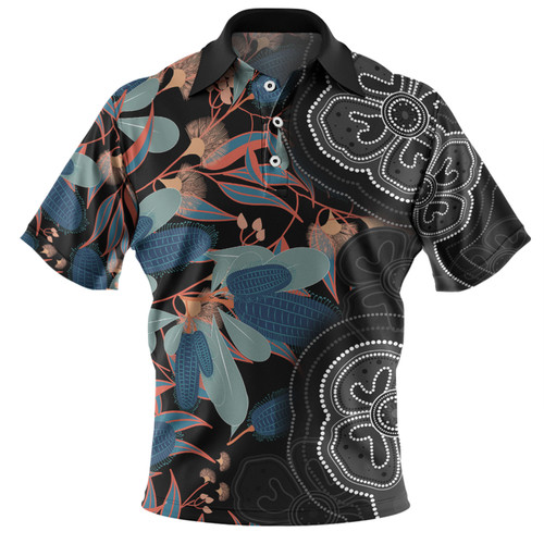 Australia Aboriginal Polo Shirt - Australian Native Floral Seamless Pattern Polo Shirt