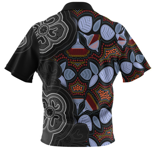 Australia Aboriginal Hawaiian Shirt - Eucalyptus Seamless Pattern In Aboriginal Dot Art Hawaiian Shirt