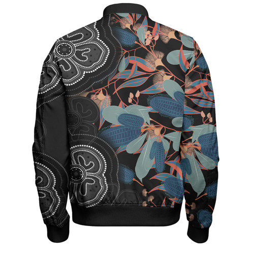 Australia Aboriginal Bomber Jacket - Australian Native Floral Seamless Pattern Bomber Jacket Australia Aboriginal Bomber Jacket - Australian Native Floral Seamless Pattern Bomber Jacket
