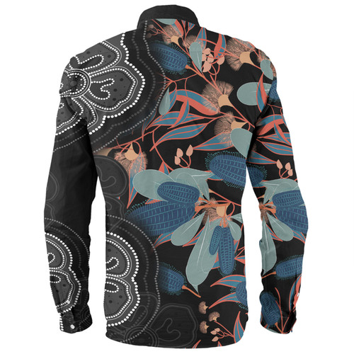Australia Aboriginal Long Sleeve Shirt - Australian Native Floral Seamless Pattern Long Sleeve Shirt Australia Aboriginal Long Sleeve Shirt - Australian Native Floral Seamless Pattern Long Sleeve Shirt