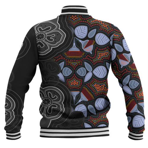 Australia Aboriginal Baseball Jacket - Eucalyptus Seamless Pattern In Aboriginal Dot Art Baseball Jacket Australia Aboriginal Baseball Jacket - Eucalyptus Seamless Pattern In Aboriginal Dot Art Baseball Jacket