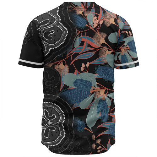 Australia Aboriginal Baseball Shirt - Australian Native Floral Seamless Pattern Baseball Shirt Australia Aboriginal Baseball Shirt - Australian Native Floral Seamless Pattern Baseball Shirt