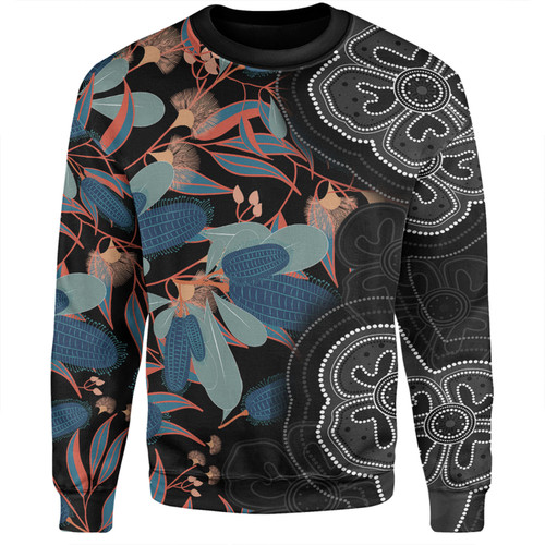 Australia Aboriginal Sweatshirt - Australian Native Floral Seamless Pattern Sweatshirt